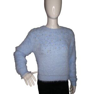 On 12th Light Blue Women's Gem Sweater Size‎ M